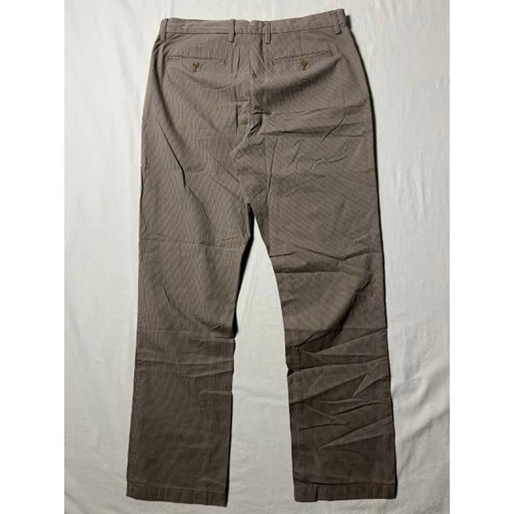 Banana Republic Kentfield Pant Mens 33x32 Light Brown Pinstripe Slacks Chinos - Picture 5 of 5